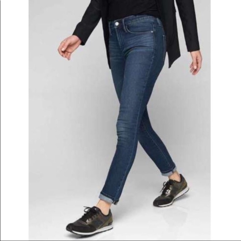 Athleta skulptek skinny jeans medium wash size 0